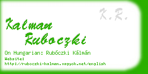 kalman ruboczki business card